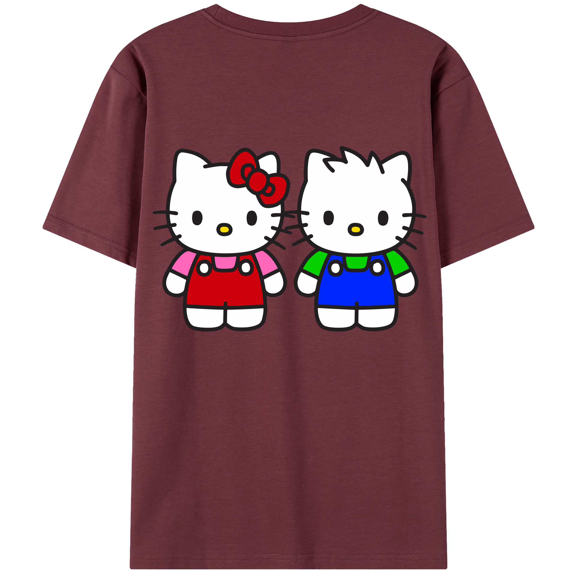 （画像用） Hello Kitty ハローキティ 綿100％半袖Tシャツ（背面プリント）
